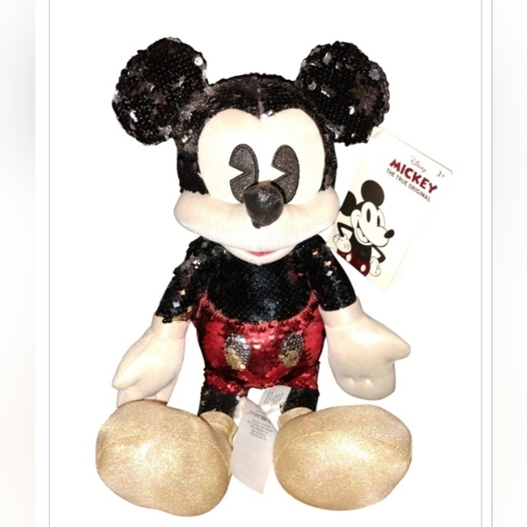 Walt Disney Other - Disney Mickey Mouse Plush Reversible Sequin True Original 15” New With Tags